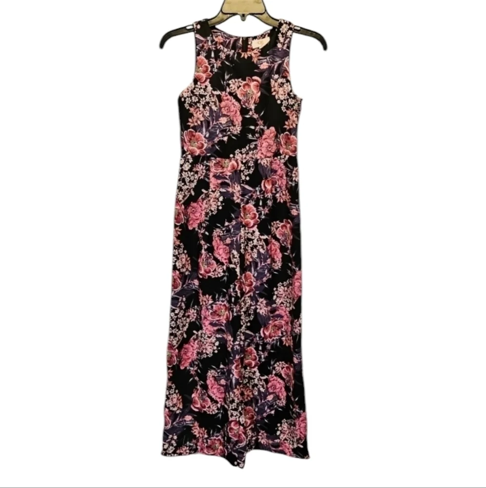 GB Kids 1 Piece Floral Wide Leg Pants Romper 100% Polyester  Size 10